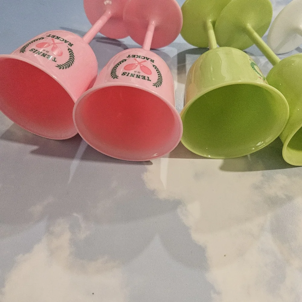 Target Set of Colorful Golf & Tennis BPA Free Plastic Chalices Limited Edtion